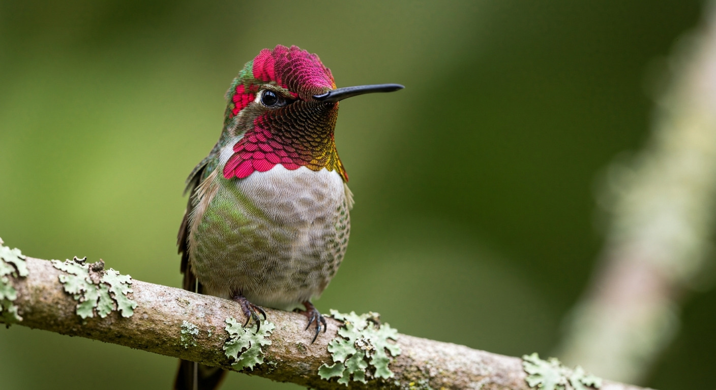 Anna's hummingbird with iridescent gorget